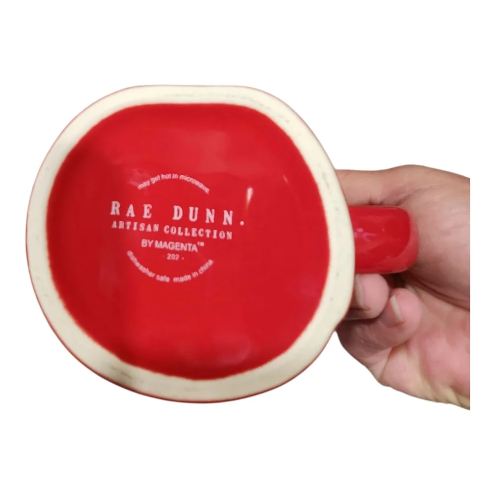 Holly Jolly Rae Dunn Magenta Artisan Collection Graphic Red Christmas Mug